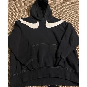 Nike Womens Double Swoosh Contrast Stitching Hoodie Sz Small RARE